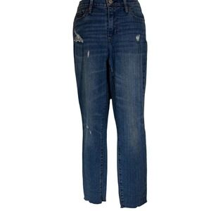 GAP 1969 True Skinny Ankle Jeans in Distressed Blue‎ Size 29R